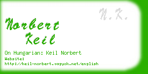 norbert keil business card